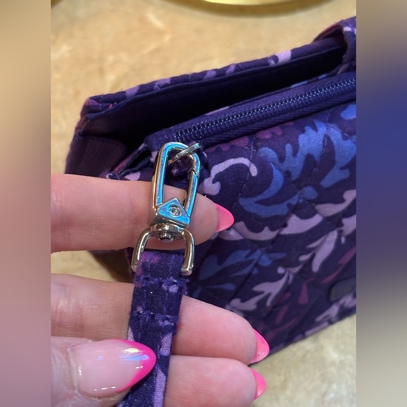 Vera Bradley RGID Protection Purple Clutch Wristlet. - Picture 7 of 15